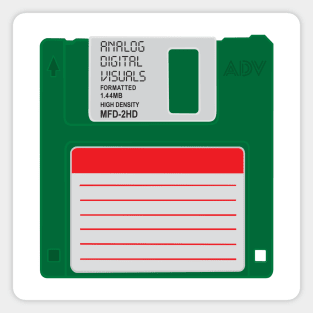 Floppy Disk (Cadmium Green Colorway) Analog / Computer Magnet